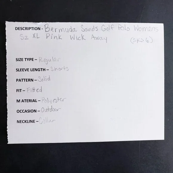 Bermuda Sands Golf Polo Women's Size XL Pink - Picture 6 of 7